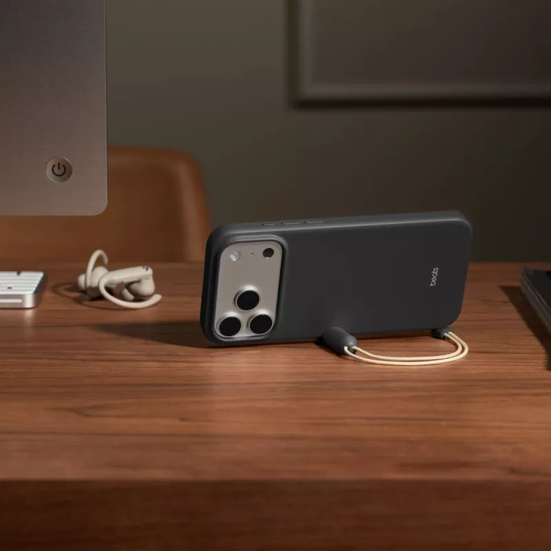 APPLE Beats iPhone 17 Pro Max - kickstand-hoesje met MagSafe en camerabediening - granietgrijs