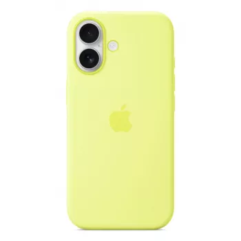 Cover Apple iPhone 17 Silicon Case met MagSafe neon geel