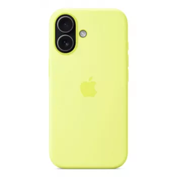 Cover Apple iPhone 17 Silicon Case met MagSafe neon geel