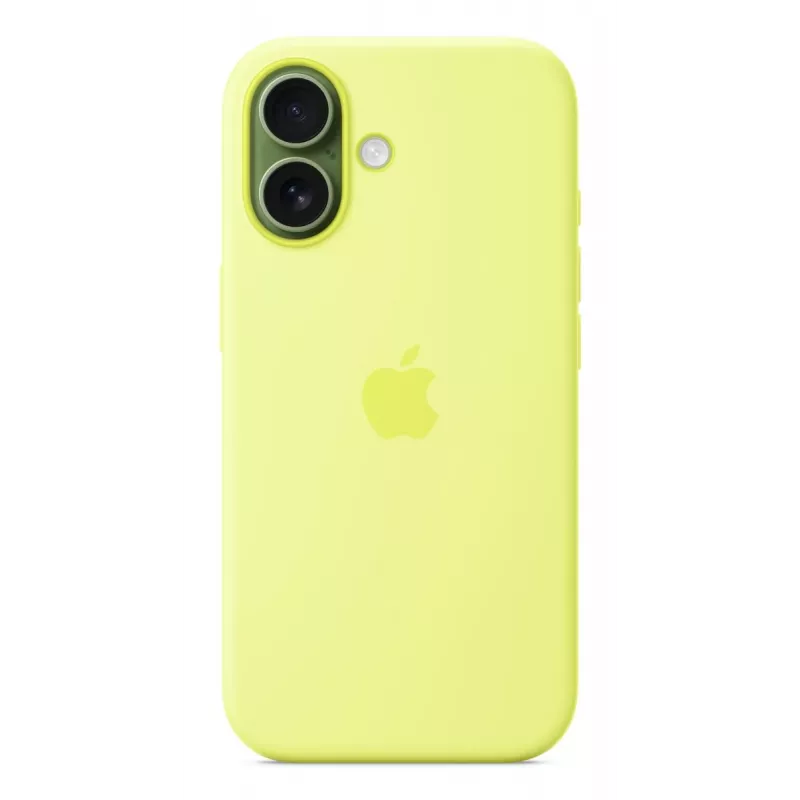 Cover Apple iPhone 17 Silicon Case met MagSafe neon geel
