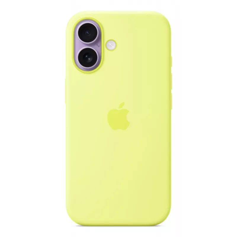 Cover Apple iPhone 17 Silicon Case met MagSafe neon geel