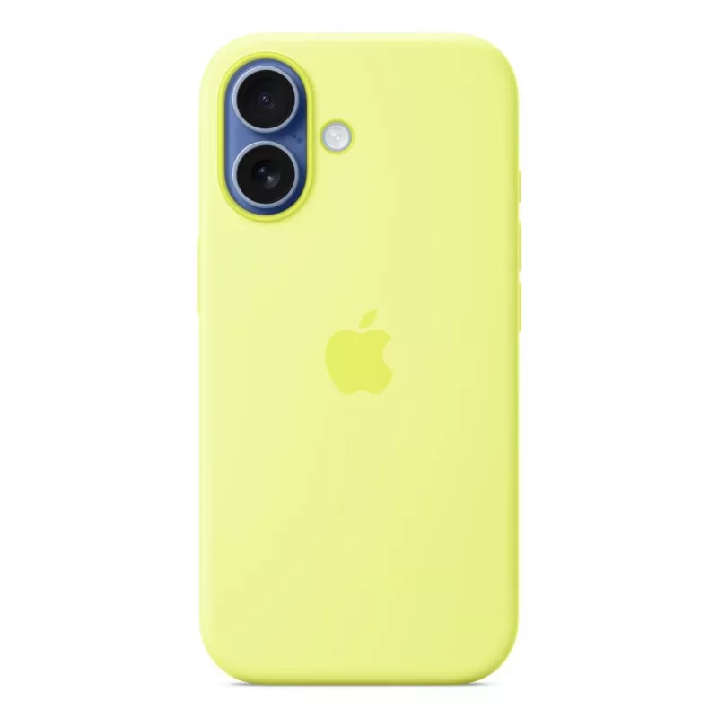 Cover Apple iPhone 17 Silicon Case met MagSafe neon geel