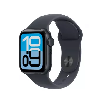 Apple Watch SE 3 GPS Cellular 40mm middernacht aluminium behuizing zwarte band