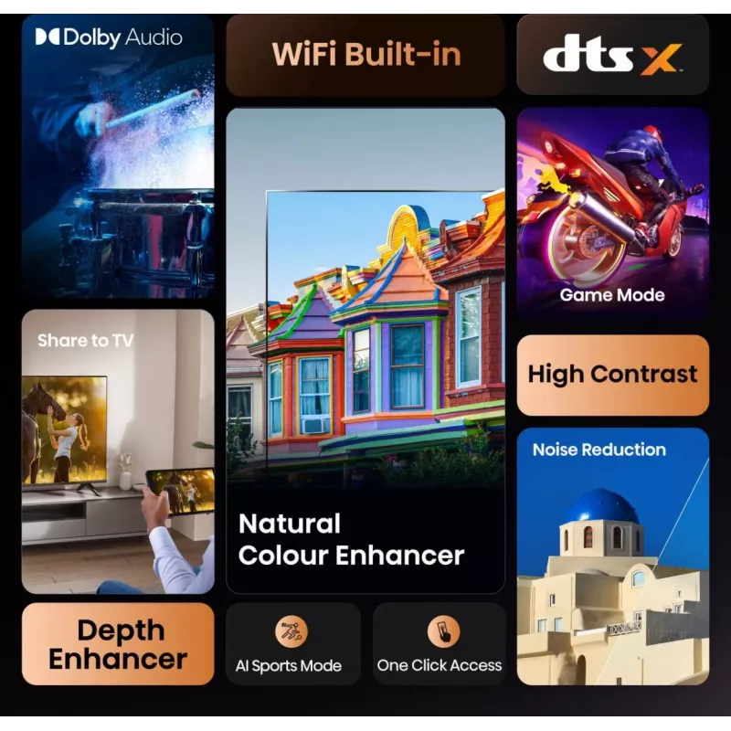 Hisense 32A4Q 81,3 cm (32 inch) HD smart-tv wifi zwart