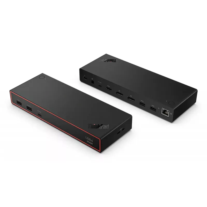 Dockingstation Lenovo ThinkPad USB4 Smart Dock 5500 – USB4-host, 4x USB-A Gen2, HDMI, Gigabit Ethernet, 135W-voeding, Eclipse zwart