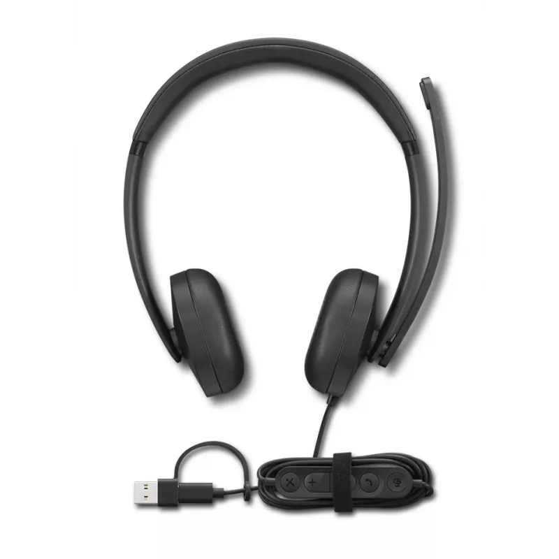Lenovo VoIP-headset 5000 bedrade hoofdband kantoor/callcenter USB Type-C zwart