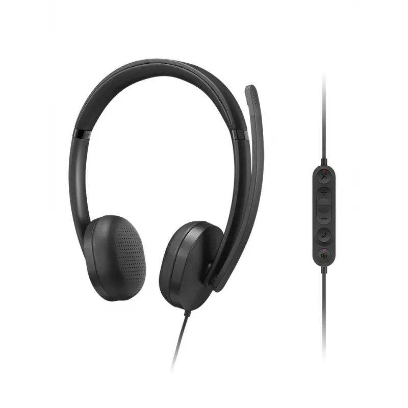 Lenovo VoIP-headset 5000 bedrade hoofdband kantoor/callcenter USB Type-C zwart