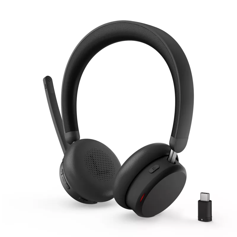 Lenovo 6550 Headset draadloos hoofdband kantoor/callcenter USB Type-C Bluetooth zwart
