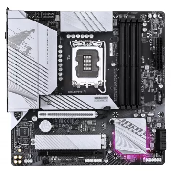 GIGABYTE Moederbord B760M AORUS ELITE WIFI6E GEN5 — Micro ATX, LGA1700, DDR5 tot 5600MHz, 12+1+1 VRM, 2x PCIe4.0 M.2, Wi-Fi 6E, 2.5 GbE