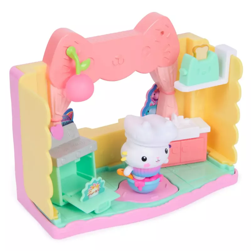 Actiefiguur Gabby's Dollhouse Cakeys Sprinkle Cake-tastic keuken veelkleurig