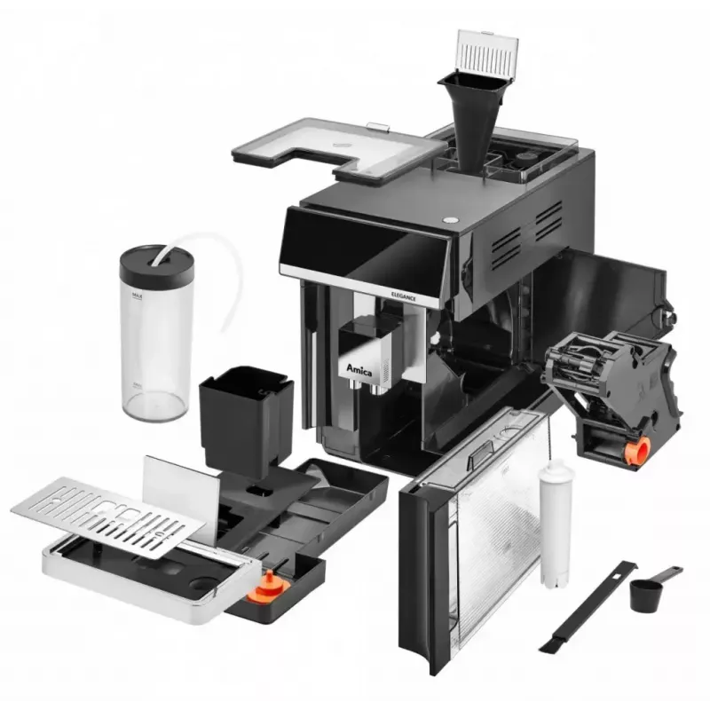 Amica Elegance CM 7011 espressomachine, stalen molen, geïntegreerd melkopschuimsysteem
