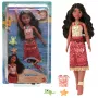 Disney Vaiana 2 speelgoed, drijvende Tautai Vaiana modepop met 2 accessoires & van kleur veranderend bovenstuk