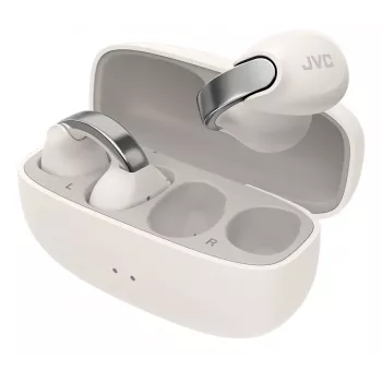 JVC HA-NP1T headset True Wireless Stereo (TWS) ear-clip-on bellen/muziek USB Type-C Bluetooth zilver, wit