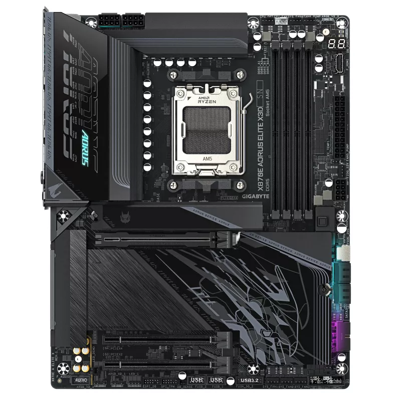 Moederbord GIGABYTE X870E AORUS ELITE X3D, AMD AM5, ATX