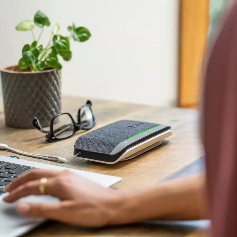 Speakerphone Poly HP Poly Sync 20 met Bluetooth, USB-C/A-adapter, Micro-USB, 20h accu, zwart