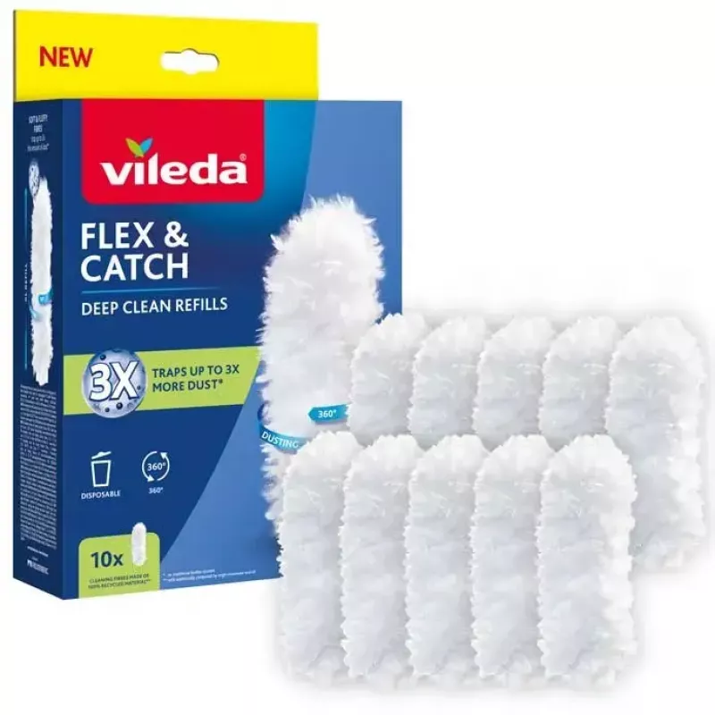 VILEDA Flex&Catch verenstoffer-navulset 177662 – 10 vervangende inzetstukken