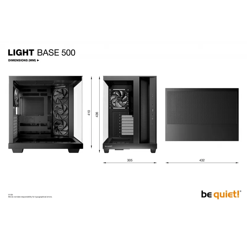 PC-behuizing be quiet! Light Base 500 Midi Tower zwart