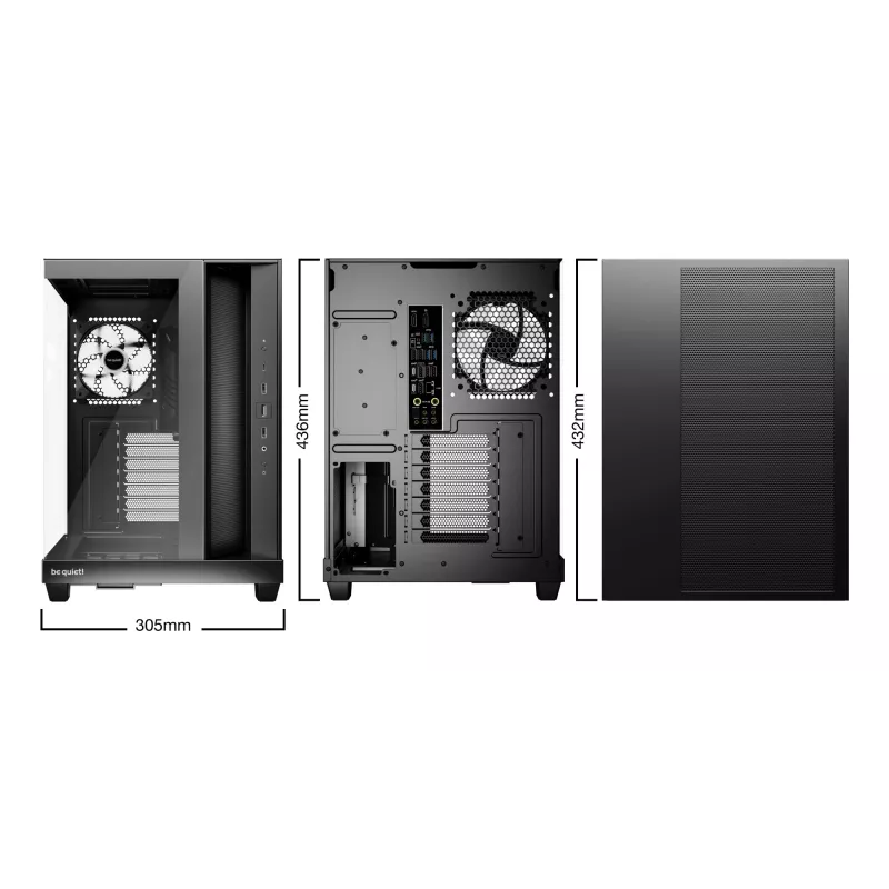 PC-behuizing be quiet! Light Base 500 LX zwart Midi Tower ATX 3x 120mm ventilatoren