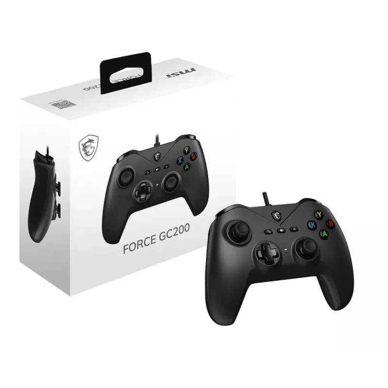 MSI FORCE GC200 gaming-controller zwart USB gamepad analoog/digitaal Android, pc