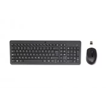 HP 330 draadloze muis- en toetsenbordcombinatie, full-size (100%), draadloos, RF draadloos, QWERTY, zwart, muis inbegrepen