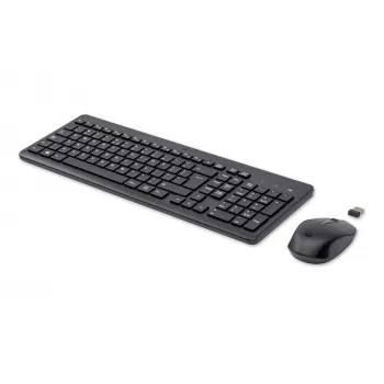 HP 330 draadloze muis- en toetsenbordcombinatie, full-size (100%), draadloos, RF draadloos, QWERTY, zwart, muis inbegrepen