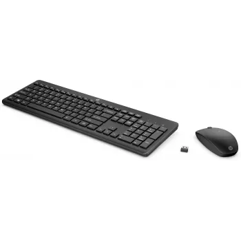 HP 230 draadloze muis- en toetsenbordcombinatie, full-size (100%), draadloos, RF draadloos, membraan, zwart, muis inbegrepen