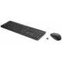 HP 230 draadloze muis- en toetsenbordcombinatie, full-size (100%), draadloos, RF draadloos, membraan, zwart, muis inbegrepen