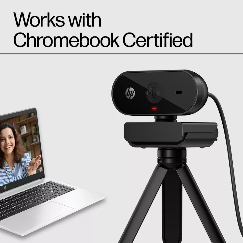 HP 320 FHD-webcam, 1920 x 1080 pixel, Full HD, 30 fps, thuis, USB, zwart