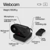 HP 320 FHD-webcam, 1920 x 1080 pixel, Full HD, 30 fps, thuis, USB, zwart