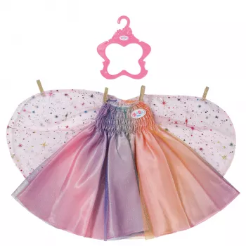 Poppenjurk ZAPF BABY born Rainbow-nachthemd voor 3–12 jaar, textiel, meerkleurig, opvouwbaar