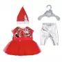Zapf Creation BABY born kerstjurk 836118 voor poppen tot 43 cm, met legging, schoenen en kerstmuts, vanaf 3 jaar