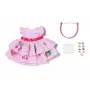 Poppenjurk ZAPF BABY born Jurk met Pinplay voor 43 cm pop, meerkleurig, opvouwbaar, leeftijd 3+