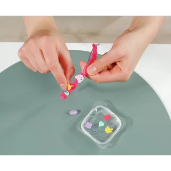 Poppenjurk ZAPF BABY born Jurk met Pinplay voor 43 cm pop, meerkleurig, opvouwbaar, leeftijd 3+
