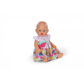 Poppenjurk ZAPF BABY born Jurk Früchte voor 43 cm poppen, meerkleurig, opvouwbaar, leeftijd 3+