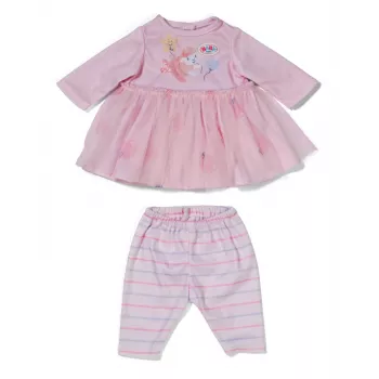 Poppenkledingset ZAPF BABY born Jurk Rose voor 36 cm poppen, meerkleurig, opvouwbaar, leeftijd 1+