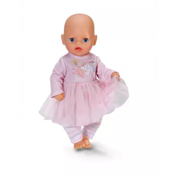 Poppenkledingset ZAPF BABY born Jurk Rose voor 36 cm poppen, meerkleurig, opvouwbaar, leeftijd 1+