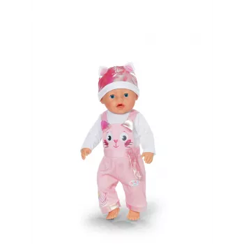 Poppenkledingset ZAPF BABY born Romper met muts voor 43 cm poppen, meerkleurig, opvouwbaar, vanaf 3 jaar