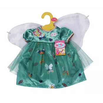 Poppenjurk ZAPF BABY born Feenjurk met vleugels voor 43 cm poppen, meerkleurig, opvouwbaar, voor kinderen vanaf 3 jaar