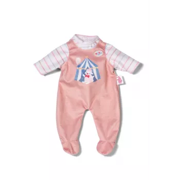 Poppenromper ZAPF BABY born Romper Apricot voor 36 cm poppen, stof, meerkleurig, opvouwbaar, leeftijd 1+