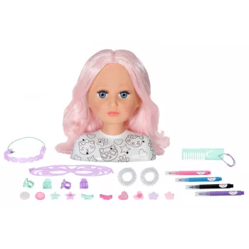 BABY born Styling Head Artist, make-up/styling-poppenhoofd, vrouwelijk, 3 jaar, meerkleurig