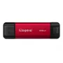 Externe SSD Kingston 512 GB Dual USB-A/USB-C draagbaar, USB 3.2 Gen 2, lezen 1050 MB/s, schrijven 950 MB/s, zwart/rood