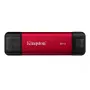 Externe SSD Kingston 2 TB Dual USB-A/USB-C, USB 3.2 Gen 2, lezen 1050 MB/s, schrijven 950 MB/s, zwart/rood