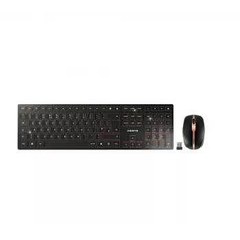 CHERRY DW 9100 slank toetsenbord muis inbegrepen universeel RF draadloos + Bluetooth QWERTY UK Engels zwart