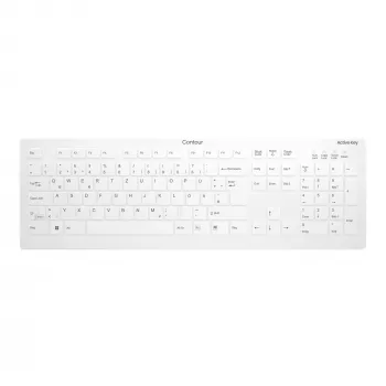 Contour Design Active Key Contour QuickClean medisch toetsenbord afneembare afdekking full-size draadloos wit DE C8112