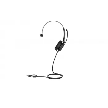 Yealink UH35 Mono UC USB-C/A headset, bedraad, 20–20000 Hz, gesprekken/muziek, 96,5 g, headset, zwart