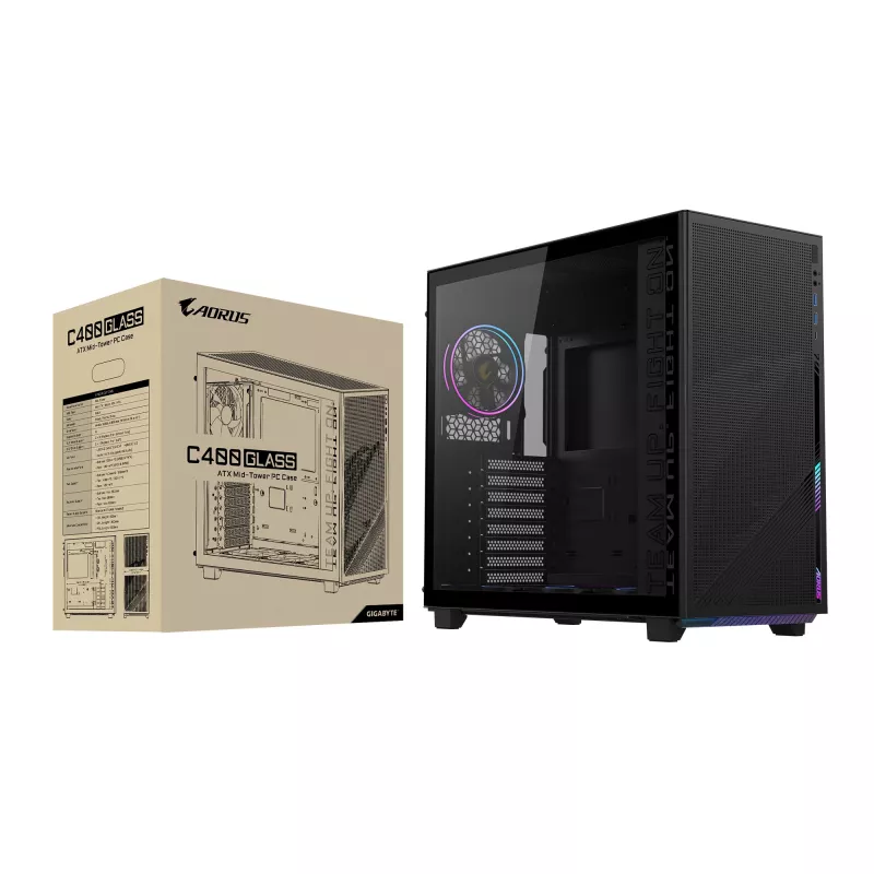 PC-behuizing GIGABYTE C400 midi tower zwart
