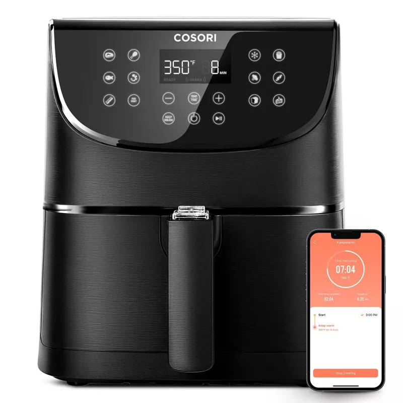 Cosori Smart Chef Edition Single 5,5 L vrijstaand 1700 W heteluchtfriteuse zwart