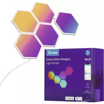 Govee B6061 LED-lichtpanelen 5-pack RGB kleurwissel – modulaire decoratieve wandverlichting