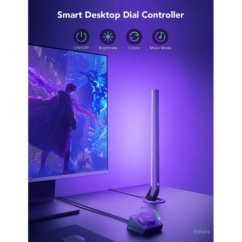 Smart verlichtingsset Govee H6047, Wi-Fi/Bluetooth, 12V 24W, zwart, 5 stuks