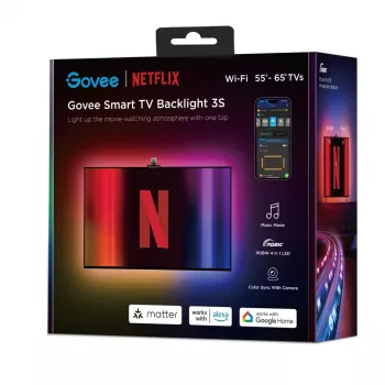 Smart Strip Light Govee H6098 — Wi-Fi/Bluetooth, zwart, 2 kWh/1000h, energieklasse G